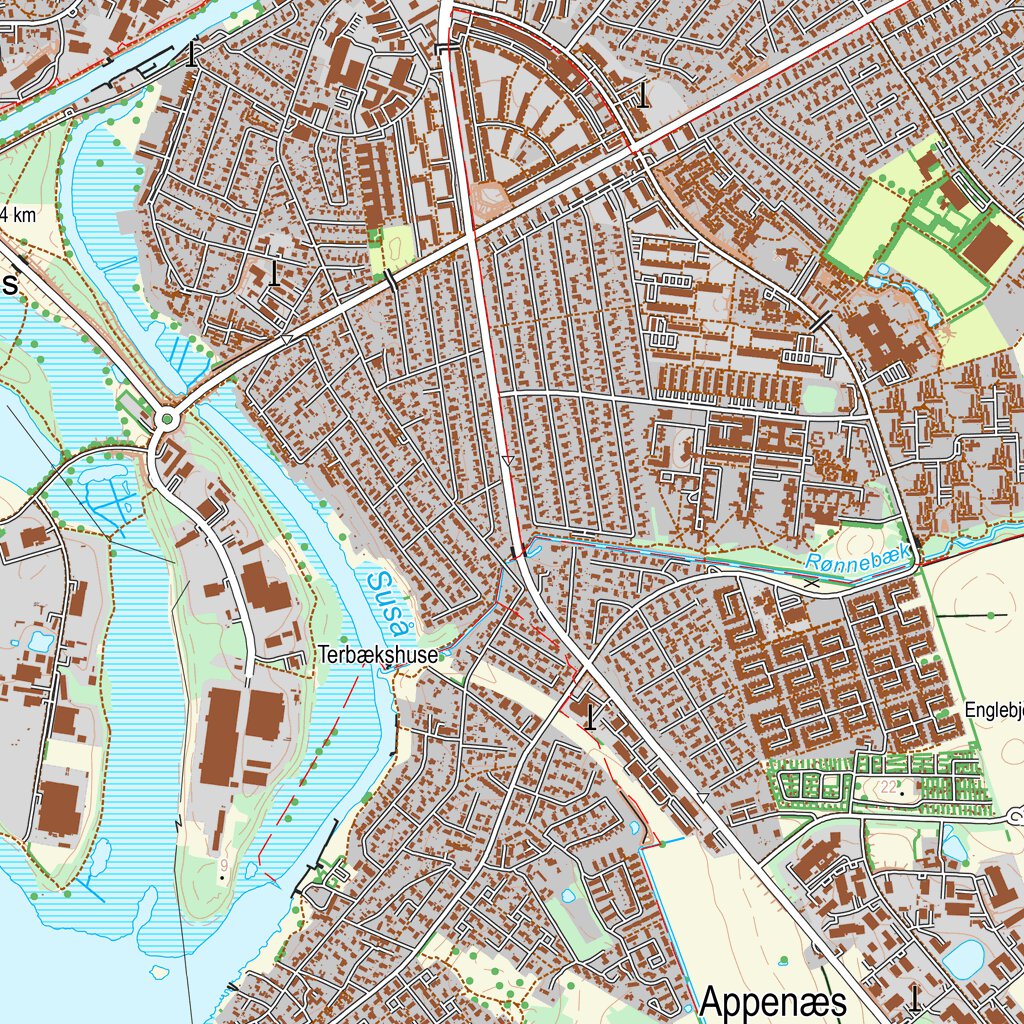 Næstved (1:25,000 scale) Map by Kortforsyningen | Avenza Maps