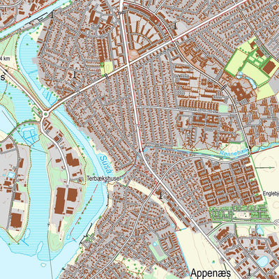 Kortforsyningen Næstved (1:25,000 scale) digital map