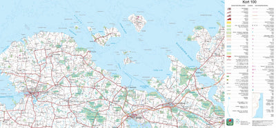 Kortforsyningen Nakskov (1:100,000 scale) digital map