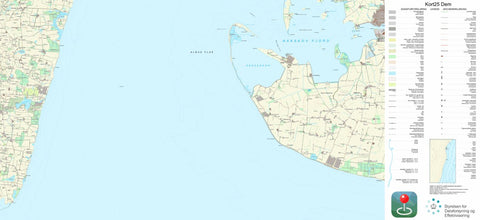 Kortforsyningen Nakskov (1:25,000 scale) digital map