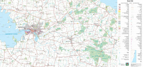 Kortforsyningen Nakskov (1:50,000 scale) digital map