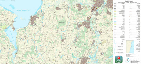 Kortforsyningen Nibe (1:25,000 scale) digital map