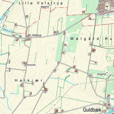 Kortforsyningen Nibe (1:25,000 scale) digital map