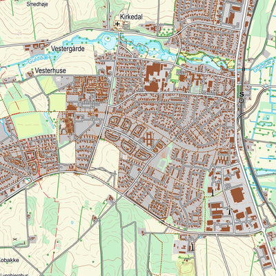 Kortforsyningen Nibe (1:25,000 scale) digital map
