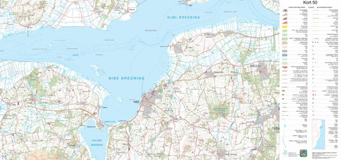Kortforsyningen Nibe (1:50,000 scale) digital map
