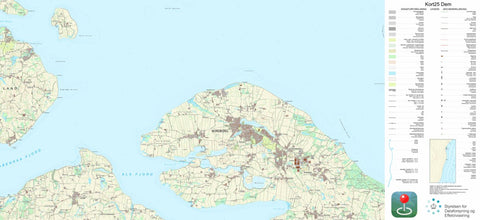 Kortforsyningen Nordborg (1:25,000 scale) digital map