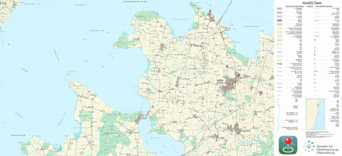 Kortforsyningen Nørre Alslev (1:25,000 scale) digital map