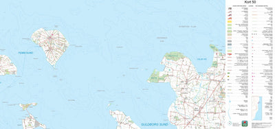 Kortforsyningen Nørre Alslev (1:50,000 scale) digital map