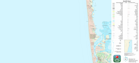 Kortforsyningen Nørre Nebel (1:25,000 scale) digital map