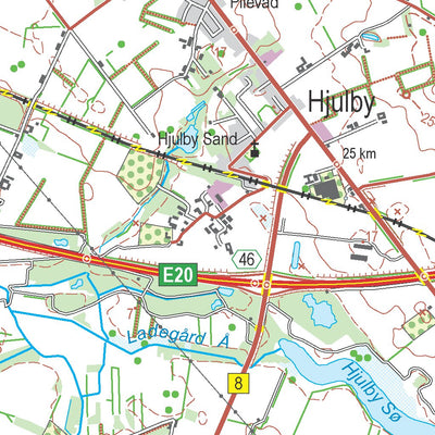 Kortforsyningen Nyborg (1:50,000 scale) digital map