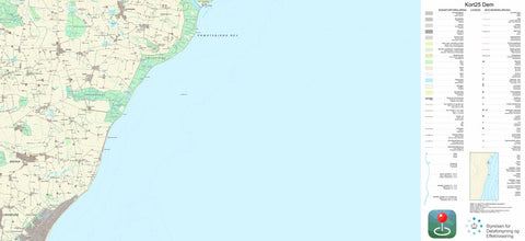 Kortforsyningen Nykøbing F (1:25,000 scale) digital map