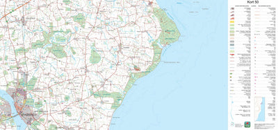 Kortforsyningen Nykøbing F (1:50,000 scale) digital map