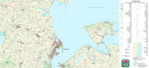 Kortforsyningen Nykøbing M (1:25,000 scale) digital map