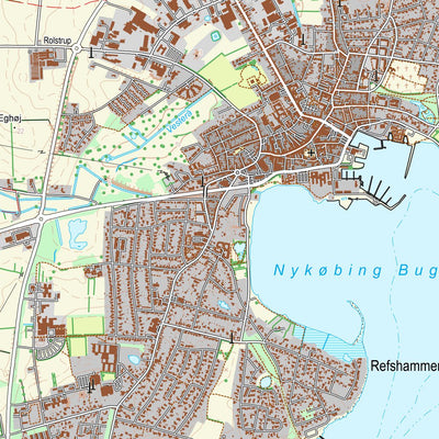 Kortforsyningen Nykøbing M (1:25,000 scale) digital map