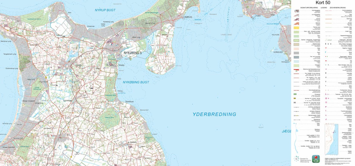 Nykøbing Sj (1:50,000 scale) Map by Kortforsyningen | Avenza Maps