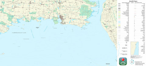 Kortforsyningen Nysted (1:25,000 scale) digital map