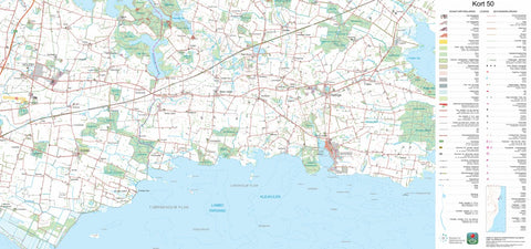 Kortforsyningen Nysted (1:50,000 scale) digital map