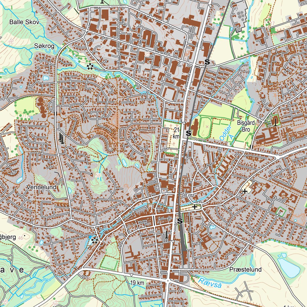 Odder (1:25,000 scale) Map by Kortforsyningen | Avenza Maps