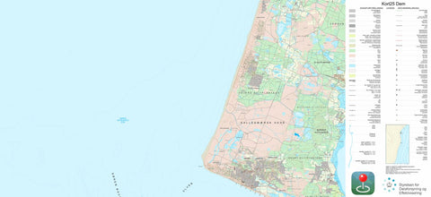 Kortforsyningen Oksbøl (1:25,000 scale) digital map