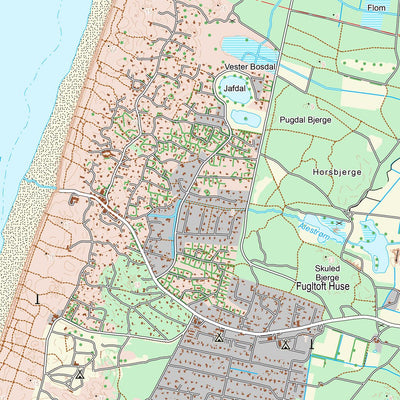 Kortforsyningen Oksbøl (1:25,000 scale) digital map