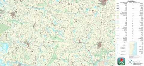 Kortforsyningen Ølgod (1:25,000 scale) digital map