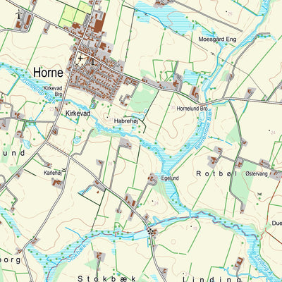 Kortforsyningen Ølgod (1:25,000 scale) digital map