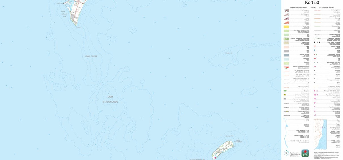 Omø (1:50,000 scale) Map by Kortforsyningen | Avenza Maps