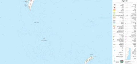 Kortforsyningen Omø (1:50,000 scale) digital map