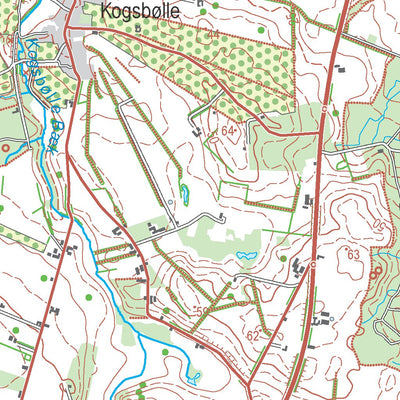 Kortforsyningen Ørbæk (1:50,000 scale) digital map
