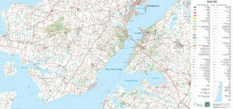 Kortforsyningen Øster Assels (1:50,000 scale) digital map