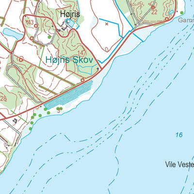 Kortforsyningen Øster Assels (1:50,000 scale) digital map