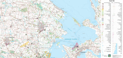 Kortforsyningen Otterup 1 (1:50,000 scale) digital map