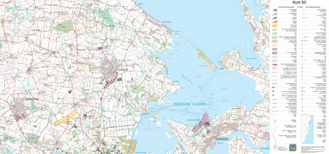 Kortforsyningen Otterup 1 (1:50,000 scale) digital map
