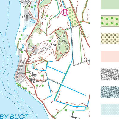 Kortforsyningen Otterup 1 (1:50,000 scale) digital map