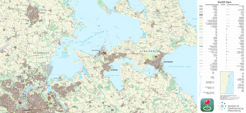 Kortforsyningen Otterup (1:25,000 scale) digital map