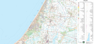 Kortforsyningen Pandrup (1:50,000 scale) digital map