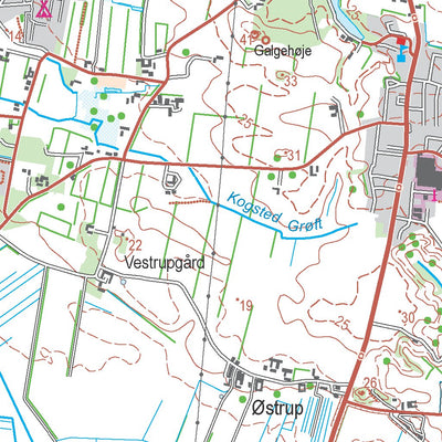 Kortforsyningen Pandrup (1:50,000 scale) digital map
