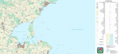 Kortforsyningen Præstø (1:25,000 scale) digital map