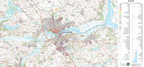 Kortforsyningen Randers NV (1:50,000 scale) digital map