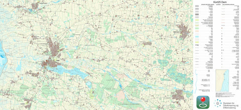 Kortforsyningen Ribe (1:25,000 scale) digital map