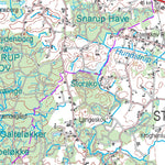 Kortforsyningen Ringe (1:100,000 scale) digital map