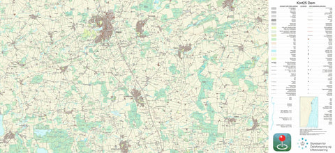 Kortforsyningen Ringe (1:25,000 scale) digital map