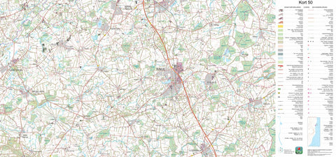 Kortforsyningen Ringe (1:50,000 scale) digital map
