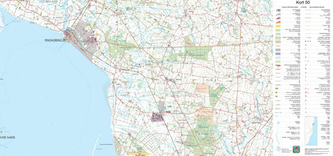 Kortforsyningen Ringkøbing 1 (1:50,000 scale) digital map