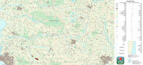 Kortforsyningen Ringkøbing (1:25,000 scale) digital map