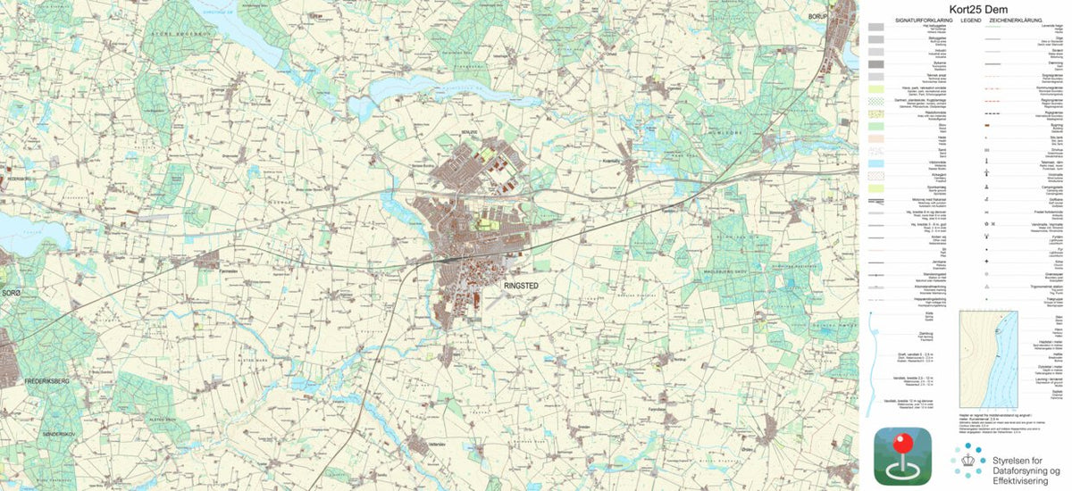 Ringsted (1:25,000 scale) Map by Kortforsyningen | Avenza Maps