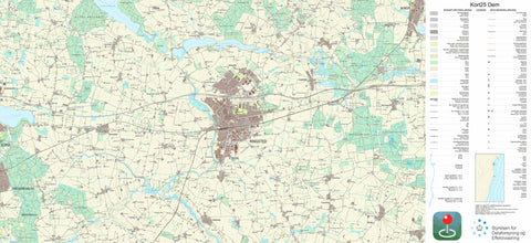 Kortforsyningen Ringsted (1:25,000 scale) digital map