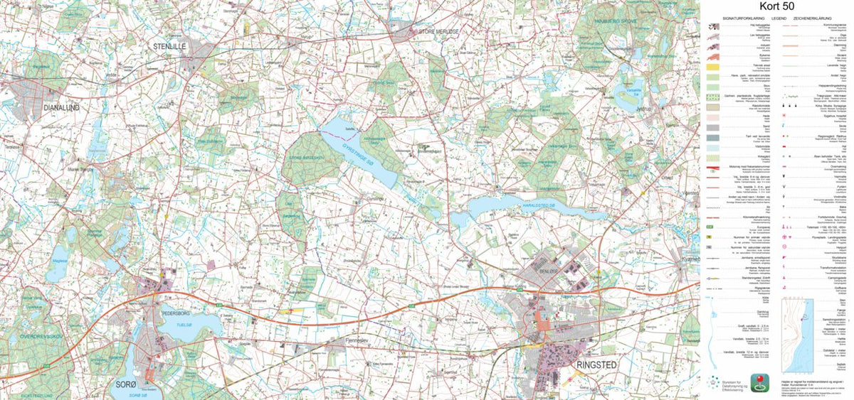 Ringsted Ringsted (1:50,000 scale) Map by Kortforsyningen | Avenza Maps