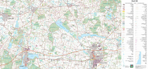 Kortforsyningen Ringsted (1:50,000 scale) digital map