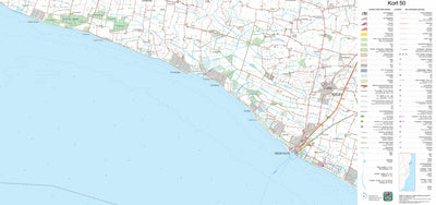 Kortforsyningen Rødby 1 (1:50,000 scale) digital map